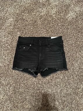 American Eagle Outfitters Black Distressed Jean Shorts